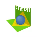 Imagem de vetor 3D da arte de bandeira do Brasil