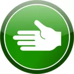 Groene hand pictogram vector illustraties