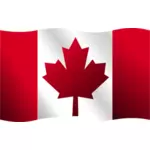 Kanadiske vinker flagget vektorgrafikk utklipp