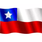 Dalgalı Şili vektör bayrağı