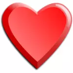 Vector de la imagen del icono de corazón rojo grueso