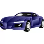 Vector illustration of blue sports car