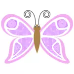 Růžový motýl obraz