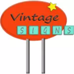 Vintage znak vektorový obrázek