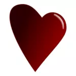 लाल दिल के प्रतिबिंब वेक्टर छवि के साथ
