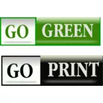 Go green bars vector image