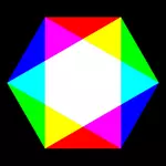Imagine de vector colorate hexagon