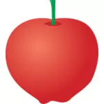 رسم متجه من التفاح الأحمر assymetrical
