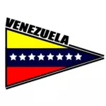 Bendera Venezuela segitiga stiker vektor gambar