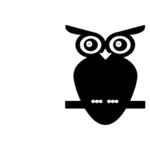 Vektor ilustrasi hitam Owl