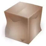 Vector de la imagen de la caja de cartón sucio
