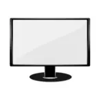 Illustrazione vettoriale di monitor LCD grigio