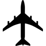 Gambar siluet pesawat