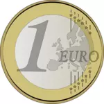 Satu Euro koin vektor
