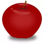 Grafika wektorowa czerwone jabłko kreskówka