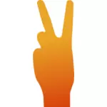 Vrede hand teken vector afbeelding