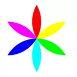 פרחים צבעוניים דיגיטלי בתמונה וקטורית