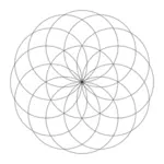 Vector afbeelding van bloeiende cirkels