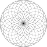 Dibujo del globo ocular de un globo terráqueo vectorial