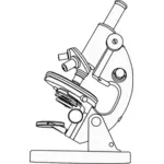 Laboratoriet mikroskopet line art vektor illustration