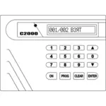 Alarm system C2000 vector drawing
