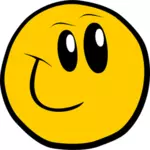 Emoticon de vectores gráficos de un sonriente amarillo