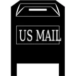 Caixa de correio do preto e branco