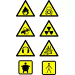 Hazard warning tecken vektor bild