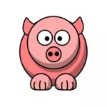 Estilo de dibujos animados de cerdo