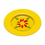 黄色い皿ベクトル画像