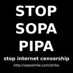 Vector clip art of stop internet censorship square sign