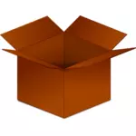 Immagine vettoriale aperto scatola di cartone rosso