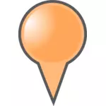 Marker portocaliu hartă