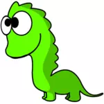 Dinossauro verde engraçado