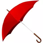 Öppna rött paraply vektorbild