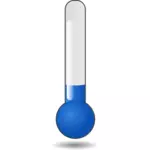 Vector graphics of thermometer tube blue