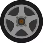 Carro roda pneu Vector