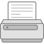 Icono impresora simple vector