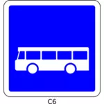 公交车的唯一道路标志矢量图像