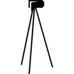 Векторная иллюстрация камеры на штатив знак