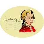 Mozart vektorové ilustrace