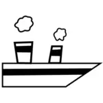 Cartoon ship vector graphics