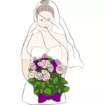Gelukkige bruid glinsterende clip art