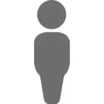 Векторная иллюстрация простой человек или лица силуэт значка