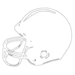 Football helmet vector line drawing