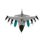 Ilustración de vector de avión bombardero