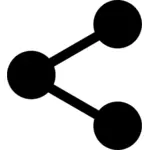 Illustration vectorielle de l'icône de partage simple