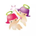 Anges mignons vector clipart