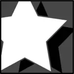 Vektor Klipart ikonu hvězdičky se stínem