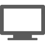 Illustrazione vettoriale di computer monitor simbolo